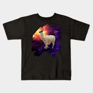 Llama in Outer Space Kids T-Shirt